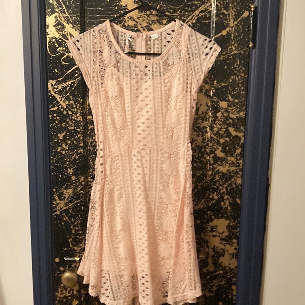 Pink floral dress